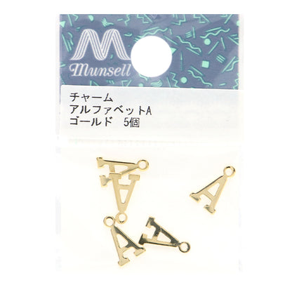 액세서리 재료 "Charm Alphabet A 5 Gold Alpha-Ar-G"