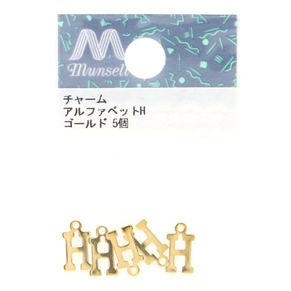 액세서리 소재 "Charm alphabet h 5 골드 5 조각 alpha-hr-g"