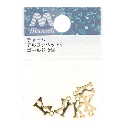 액세서리 재료 "Charm alphabet k 골드 5 조각 alpha-kr-g"