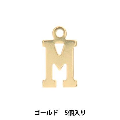 액세서리 재료 "Charm alphabet m 골드 5 조각 alpha-mr-g"