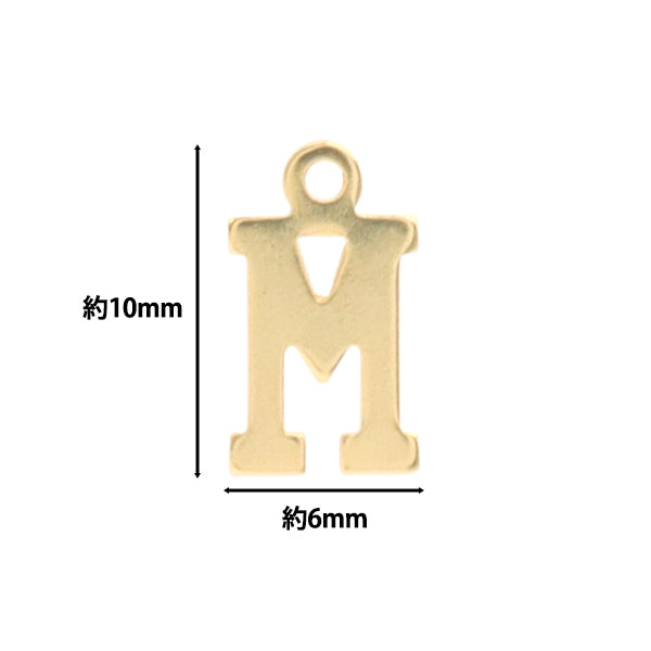 액세서리 재료 "Charm alphabet m 골드 5 조각 alpha-mr-g"