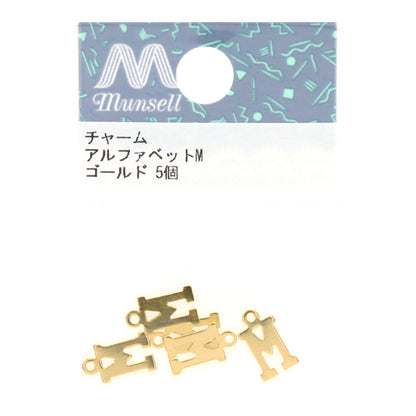 액세서리 재료 "Charm alphabet m 골드 5 조각 alpha-mr-g"