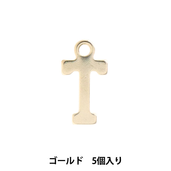 액세서리 소재 "Charm alphabet t 골드 5 조각 alpha-tr-g"