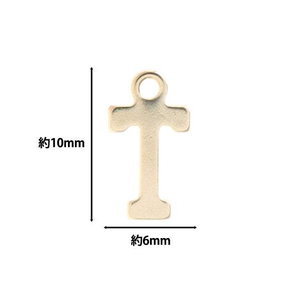 액세서리 소재 "Charm alphabet t 골드 5 조각 alpha-tr-g"