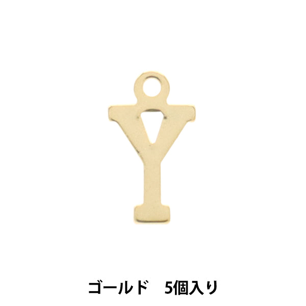 Matériau accessoire "Charme alphabet y or 5 pièces alpha-gl-g"