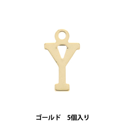 Matériau accessoire "Charme alphabet y or 5 pièces alpha-gl-g"