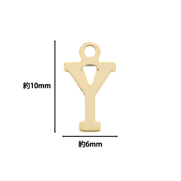 Matériau accessoire "Charme alphabet y or 5 pièces alpha-gl-g"