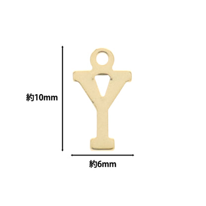 Matériau accessoire "Charme alphabet y or 5 pièces alpha-gl-g"
