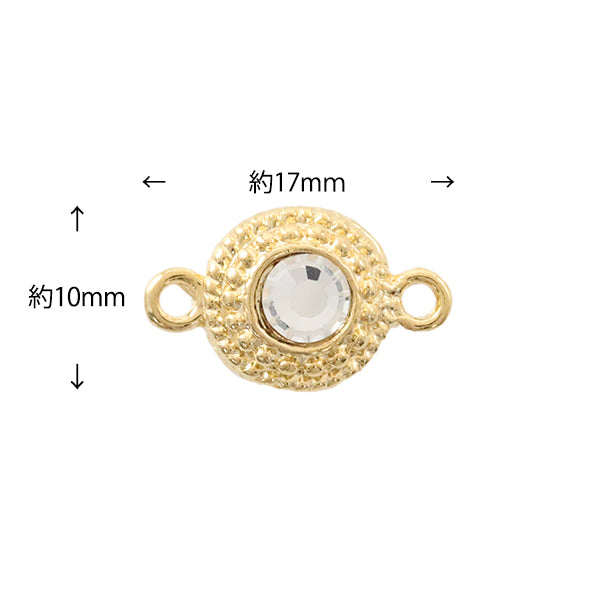 Handicraft bracket "Magnet clasp round gold"