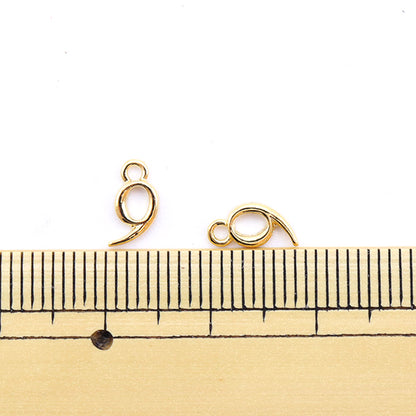 手芸金具 『数字パーツ 9 ゴールド 2個入り 271/0212』
