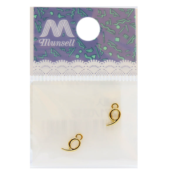 手芸金具 『数字パーツ 9 ゴールド 2個入り 271/0212』