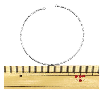 アクセサリー素材 『カン付き バングル 2 シルバー 271/0247』