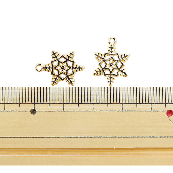 Accesorios de artesanía "Piezas de cristal de nieve No.13 Oro 271-0039"