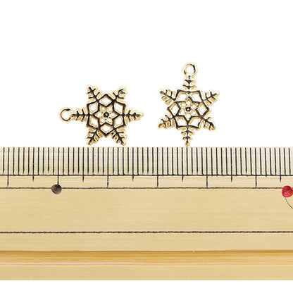 Accesorios de artesanía "Piezas de cristal de nieve No.13 Oro 271-0039"