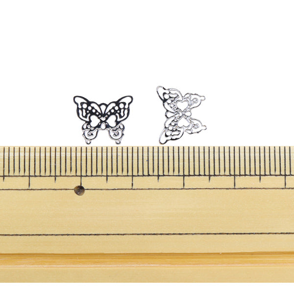 Staffa artigianale "Parti di incisione farfalla argento 271-0057"