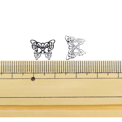 Staffa artigianale "Parti di incisione farfalla argento 271-0057"