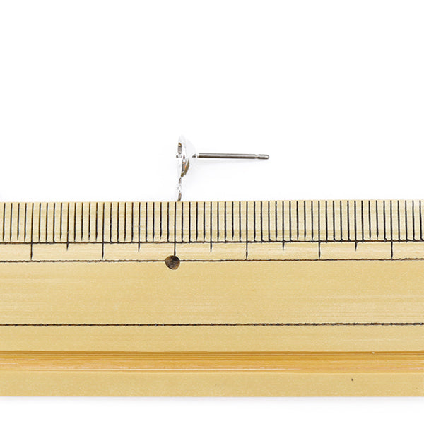 手芸金具 『チタンポスト カン付き 6mm芯立 シルバー 271/0095S』