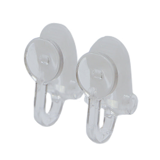 Handicraft bracket "Resin ear clip clear for pasting 8mm 271/0284"