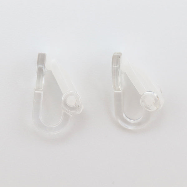 اجهزة حرفية " مشبك اذن راتنج للصق شفاف 8 مم 271/0284"