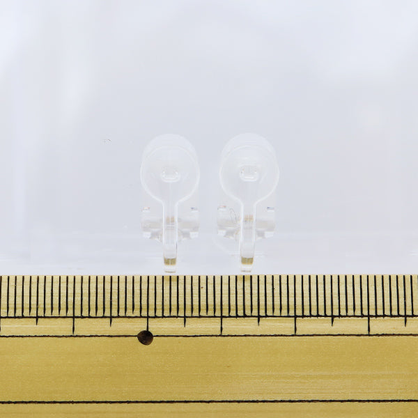 اجهزة حرفية " مشبك اذن راتنج للصق شفاف 8 مم 271/0284"