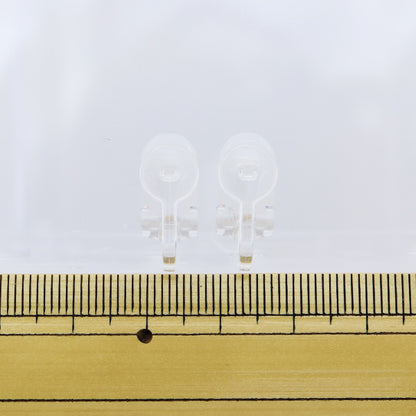 اجهزة حرفية " مشبك اذن راتنج للصق شفاف 8 مم 271/0284"