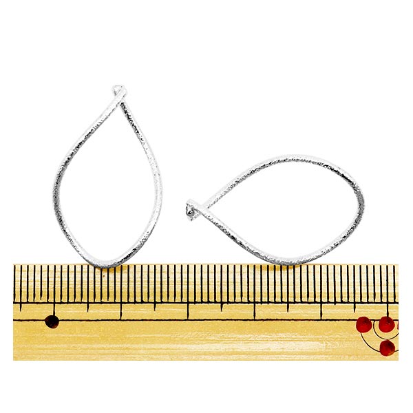 Handicraft bracket "Metal Hoop Small 27 × 18mm Silver 271/0292"