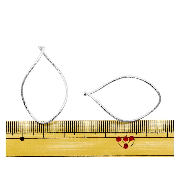 Handicraft bracket "Metal Hoop Large 36 x 24mm Silver 271/0293"