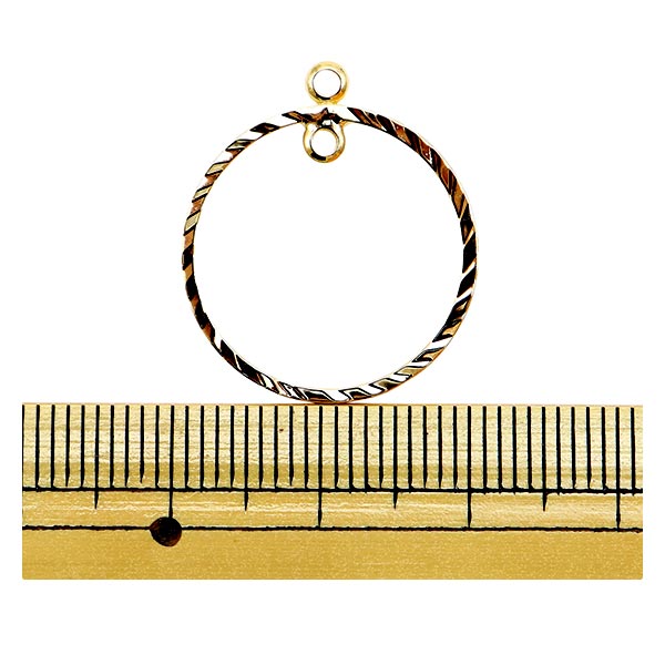 Handicraft bracket "Metal hoop parts 20mm gold 271/0294"