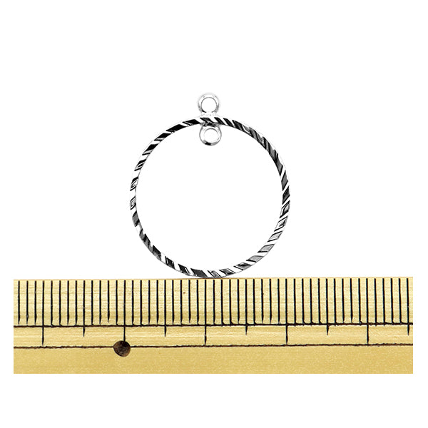 Handicraft bracket "Metal hoop parts 20mm silver 271/0294"