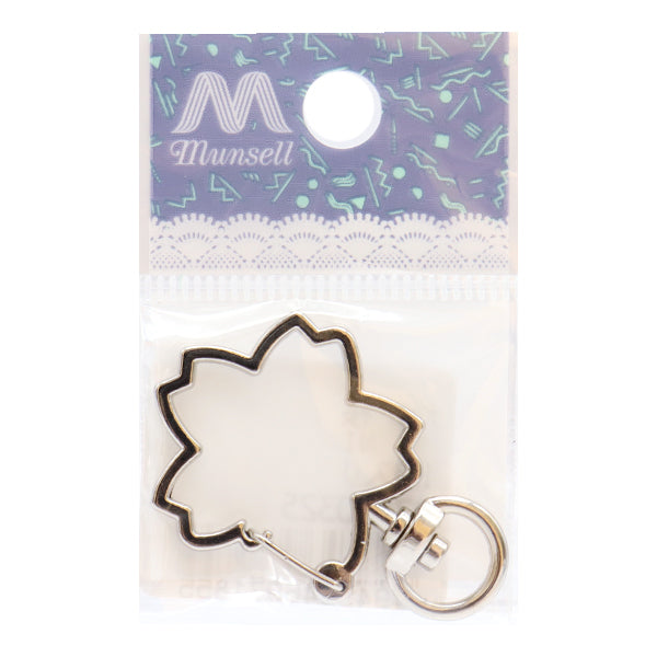 手芸金具 『キーホルダー 桜 シルバー 271/0325』