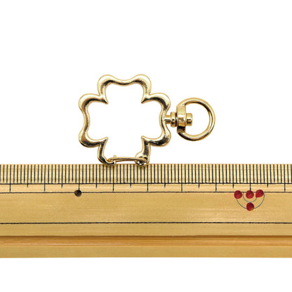 手芸金具 『キーホルダー クローバー ゴールド 271/0326』