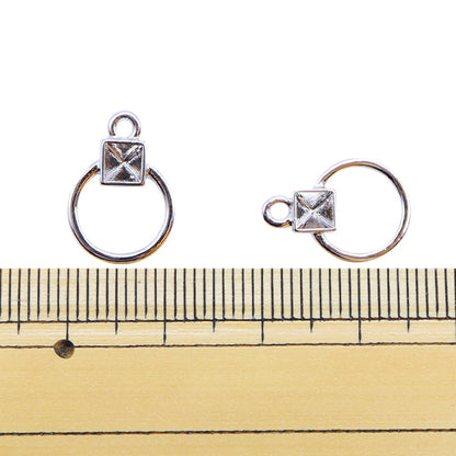 Ручной кронштейн «Металлические детали 15,5 x 11 мм 2 кусочки серебро 271/0357"