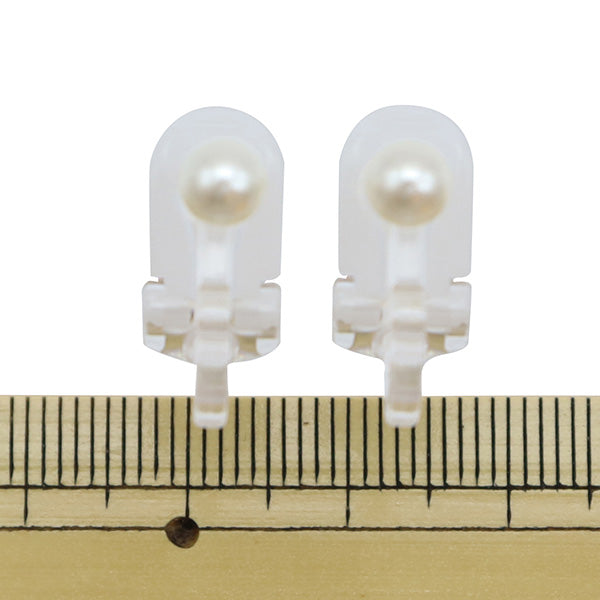 Staffa artigianale "Clip auricolare in resina perla 5mm kisca"