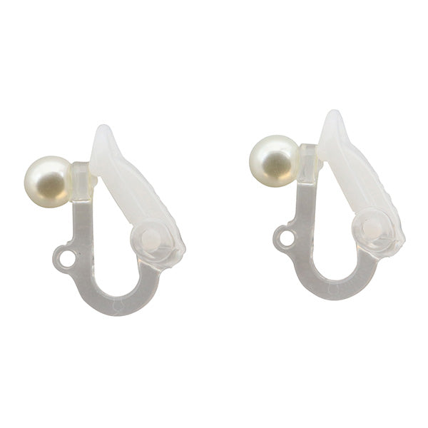 Staffa artigianale "Clip auricolare in resina perla 5mm kisca"