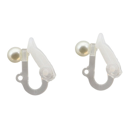 Staffa artigianale "Clip auricolare in resina perla 5mm kisca"