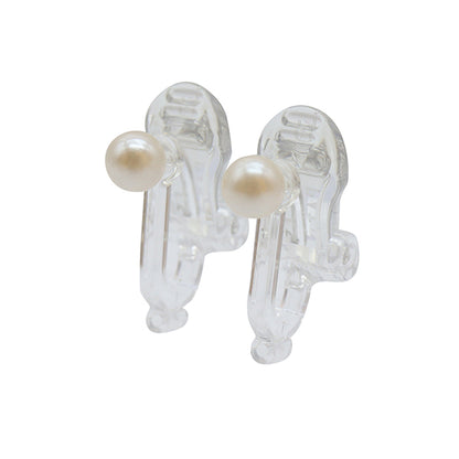 حلق الأجهزة "محول مشبك الأذن الراتنجي لؤلؤة Kiska 5mm 1 زوج 271 0388K"