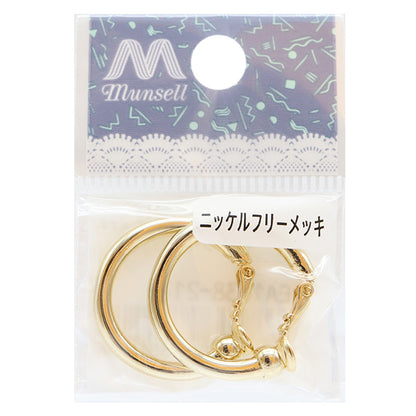 Handicraft bracket "hoop earrings 25mm nickel free gold 271/0404"