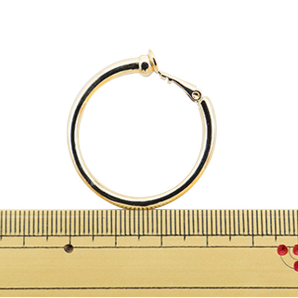 Handicraft bracket "hoop earrings 30mm nickel free gold 271/0405"