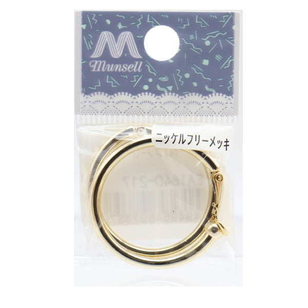 Handicraft bracket "hoop earrings 30mm nickel free gold 271/0405"