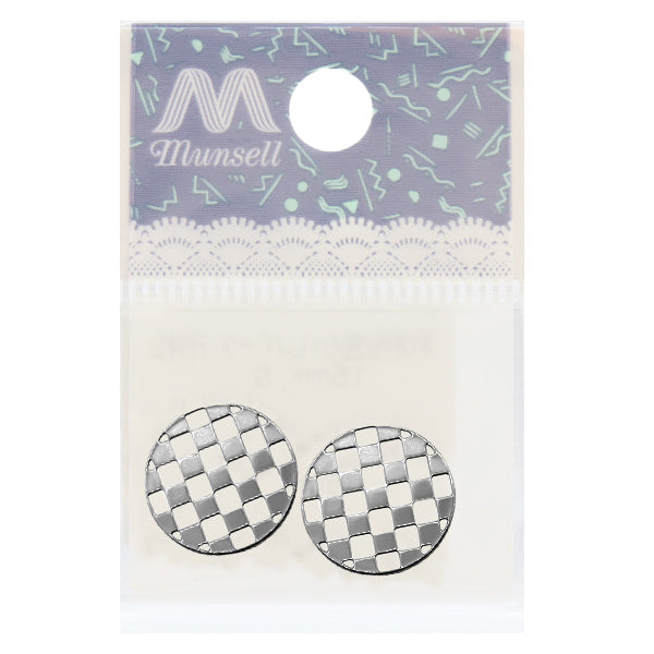 Accessory material "Japanese pattern watermark part Ichimatsu 15mm Silver CM4961-205"