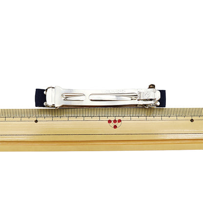 Handicraft bracket "GloglanRibbonWith Valletta bracket 80mm navy/Silver HA1296-206]