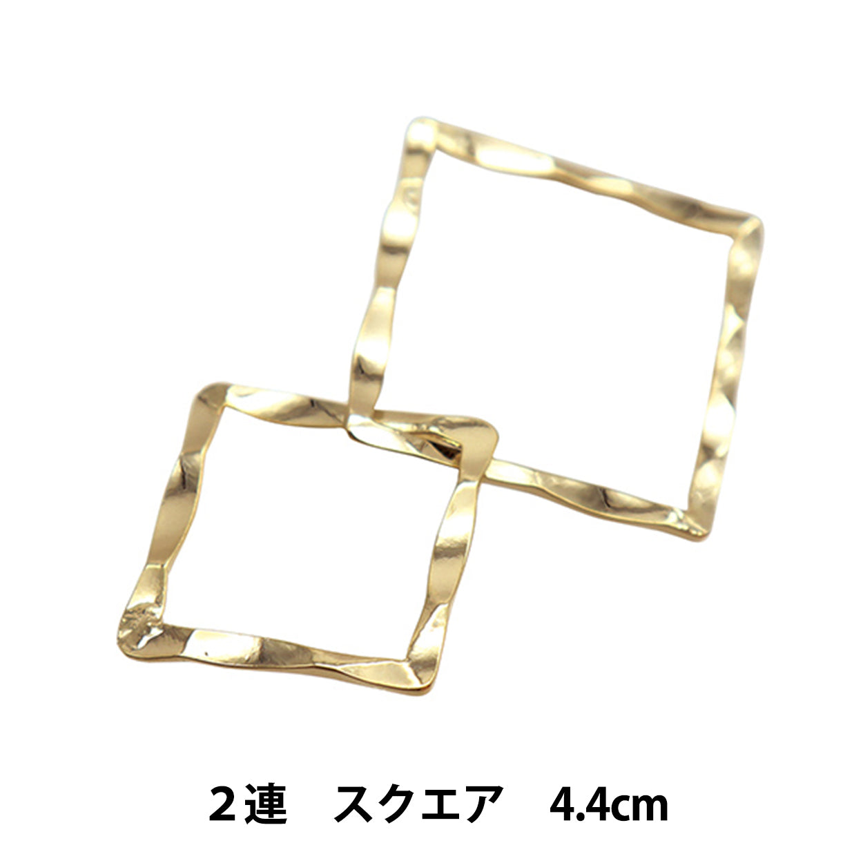 Handicraft bracket "Hoop parts 2 consecutive square 44mm gold TS2454-201"