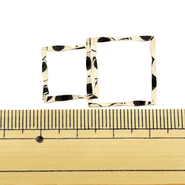 Handicraft bracket "Hoop parts 2 consecutive square 44mm gold TS2454-201"