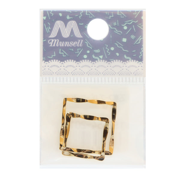 Handicraft bracket "Hoop parts 2 consecutive square 44mm gold TS2454-201"