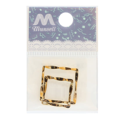 Handicraft bracket "Hoop parts 2 consecutive square 44mm gold TS2454-201"