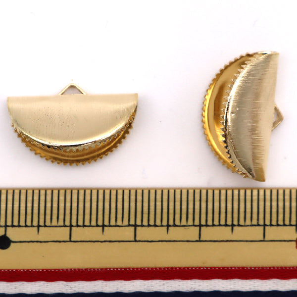 الأجهزة اليدويةالشريطمشبك شعر نصف دائري بلمسة نهائية 21 × 11 ملم ذهبي قطعتين TK2342-203"