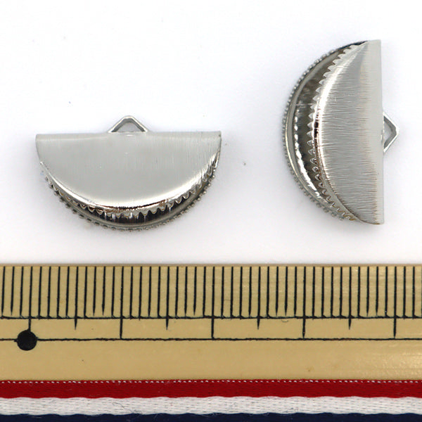 Support d'artisanat "RubanCASP METER COURT CIRCLE CIRCLE FINITION 21 × 11 mm Silver 2 Pièces TK2343-205"