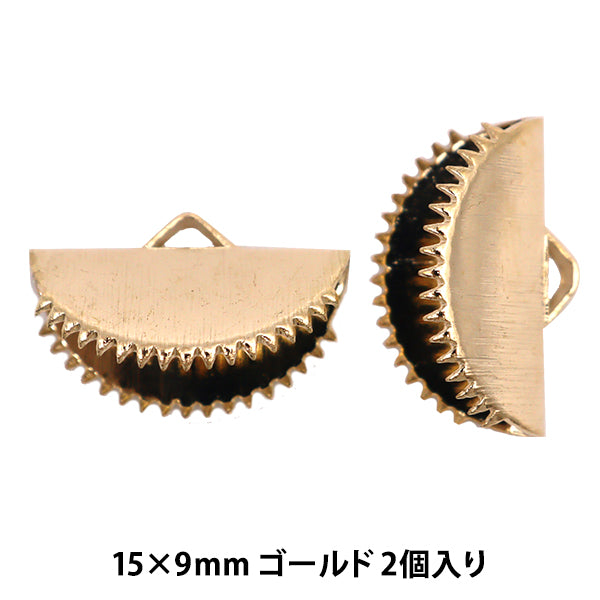 الأجهزة اليدويةالشريطمشبك شعر نصف دائري بلمسة نهائية 15 × 9 مم ذهبي قطعتين TK2344-203"