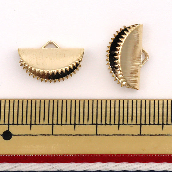 الأجهزة اليدويةالشريطمشبك شعر نصف دائري بلمسة نهائية 15 × 9 مم ذهبي قطعتين TK2344-203"