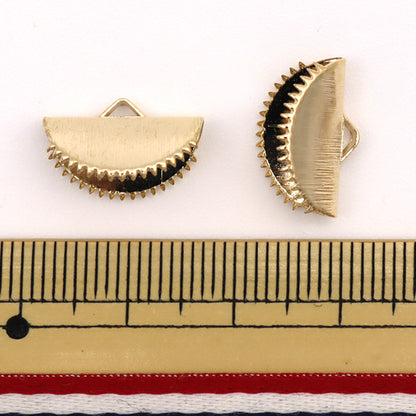 الأجهزة اليدويةالشريطمشبك شعر نصف دائري بلمسة نهائية 15 × 9 مم ذهبي قطعتين TK2344-203"